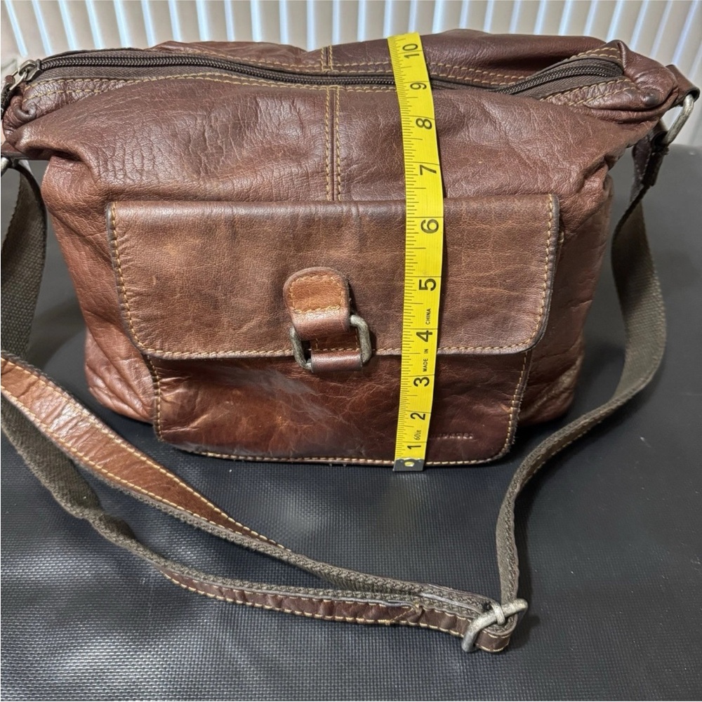 Jack Georges Brown Leather Crossbody Bag - Picture 4 of 9